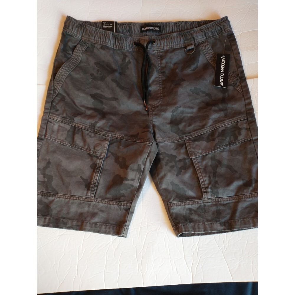 Men Modern Culture Gray Camo‎ Cargo Shorts XL